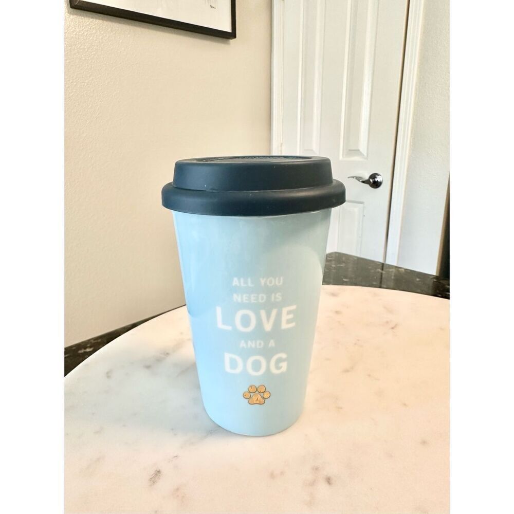 Fringe Studio All You Need Is Love & A Dog Travel Mug NWT Dog Lover Gift